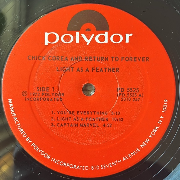 Chick Corea And Return Of Forever - “Light As A Feather” Vinyl LP - Picture 4 of 5